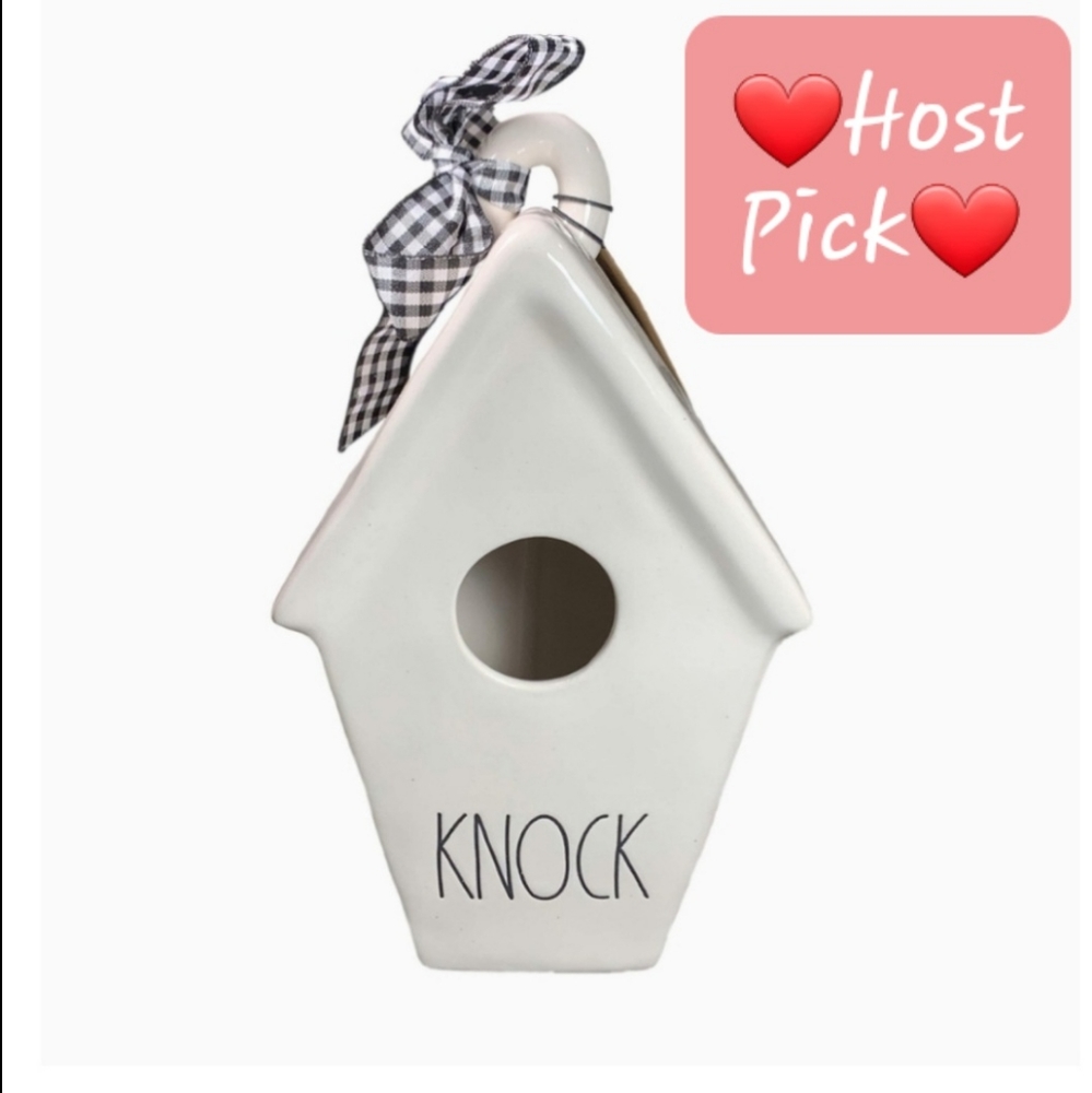 👀50% OFF - NWT‼️ Rae Dunn Ceramic "Knock" birdhouse